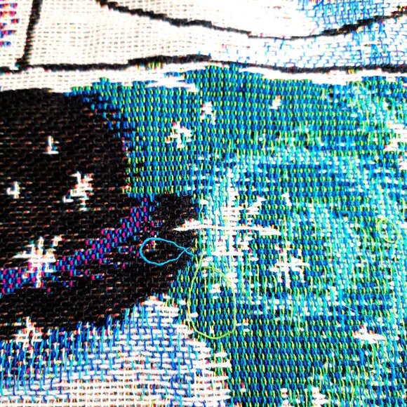 Vintage Mohawk Home Snowman Holiday Throw Blanket Tapestry Made in USA 60X50 in - Picture 7 of 8